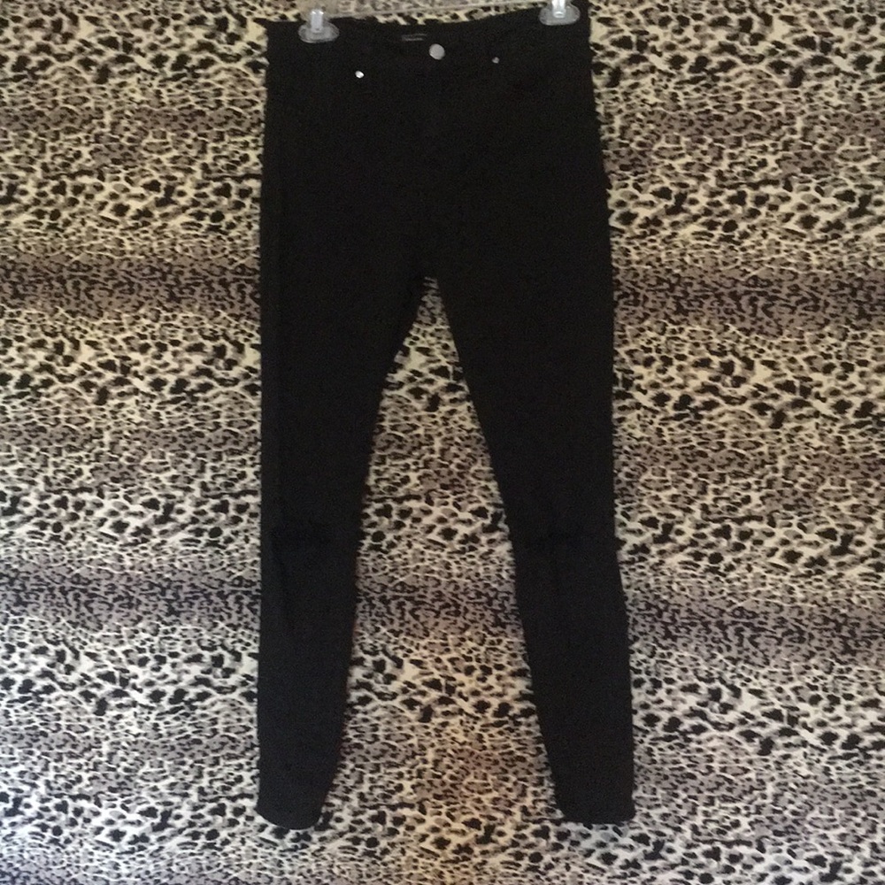 Low rise black jeans